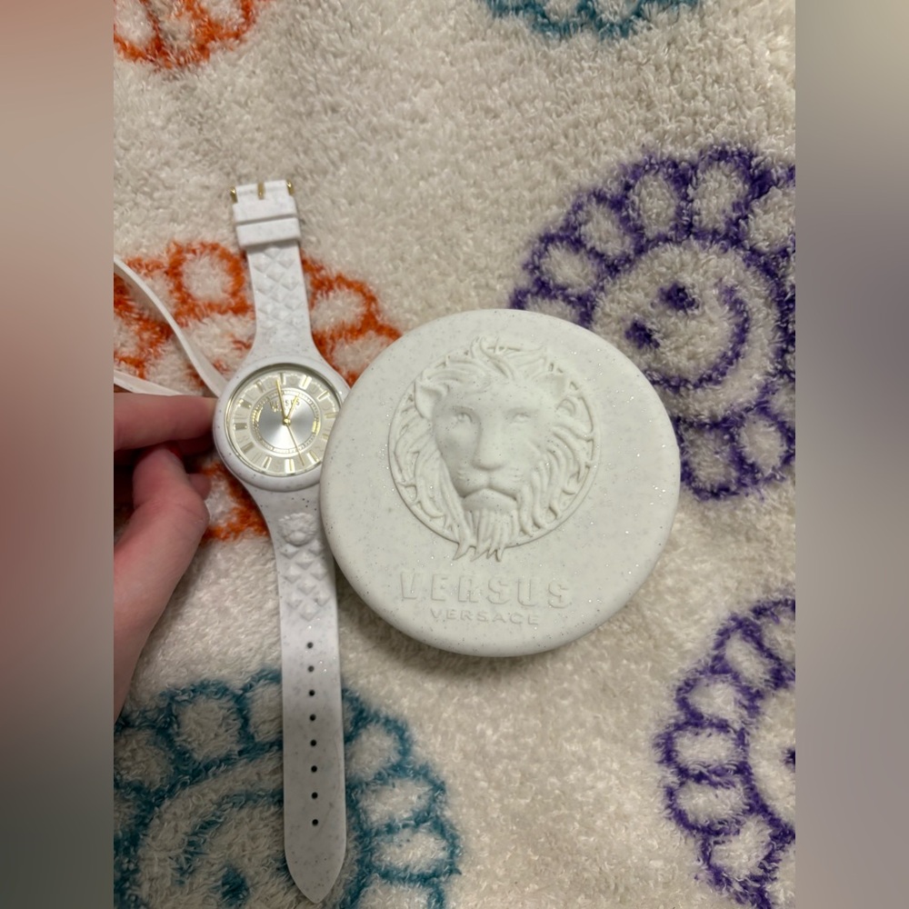 White Glitter Versus Versace Watch